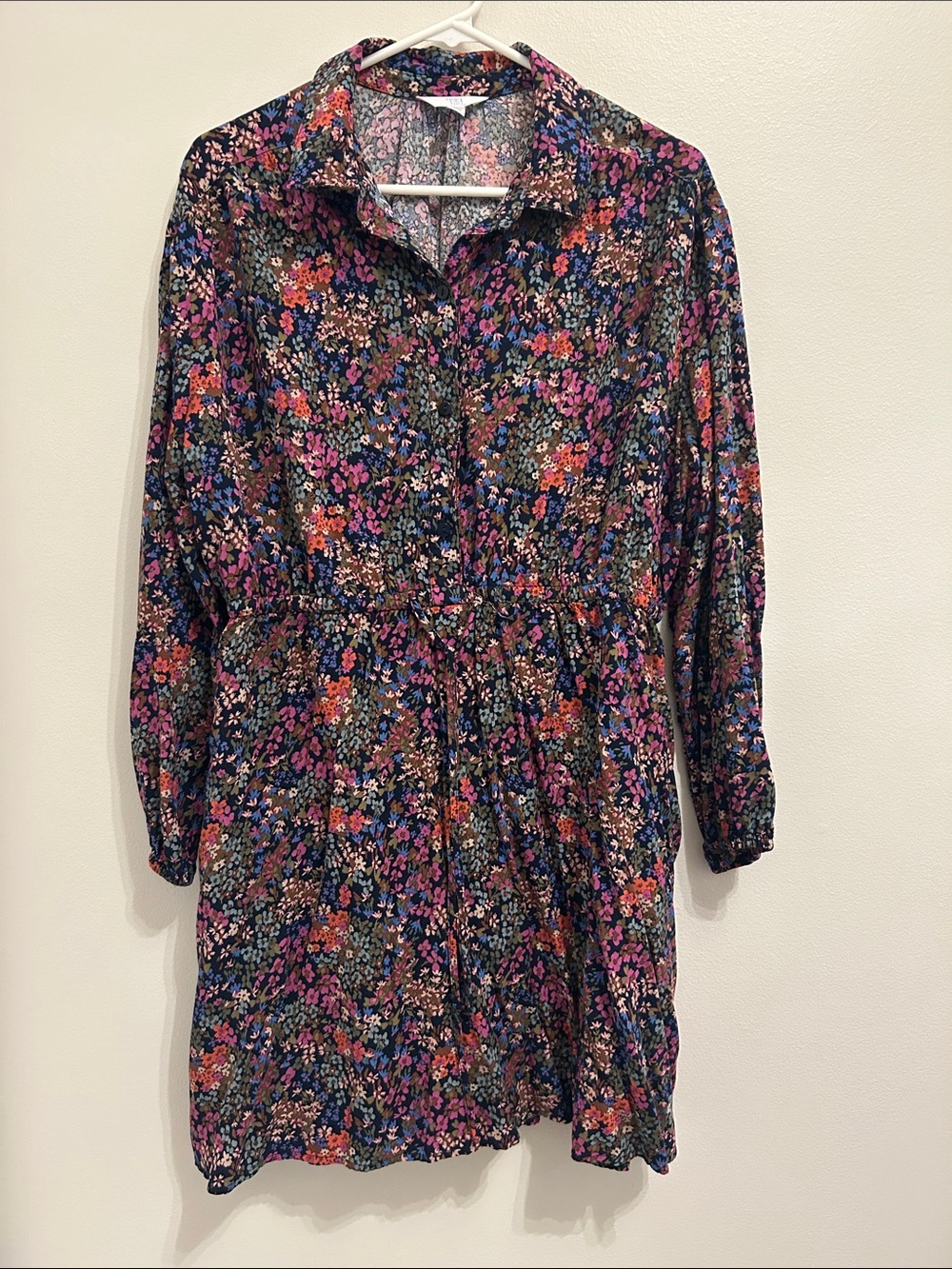 Time and Tru Floral Sheer Sleeve Dress